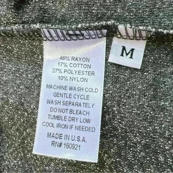 Sparkly two toned metallic cropped sweatshirt M - Picture 6 of 6